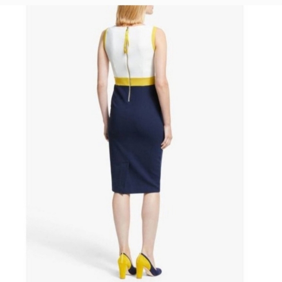 Boden Celia Ottoman sheath colorblock dress size 4P - Picture 4 of 13